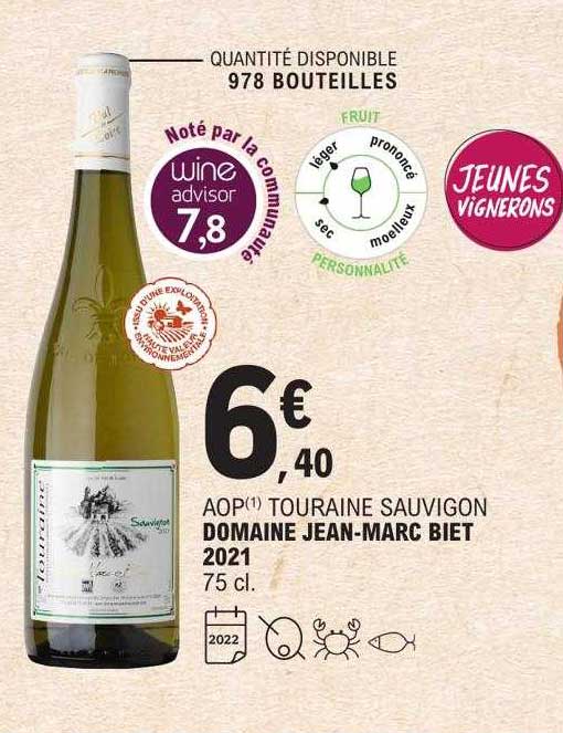aop touraine sauvignon domaine jean-marc biet 2021