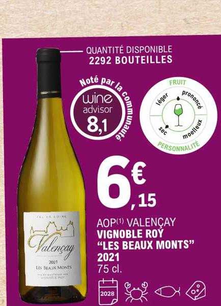 Aop Valençay Vignoble Roy "les Beaux Monts" 2021