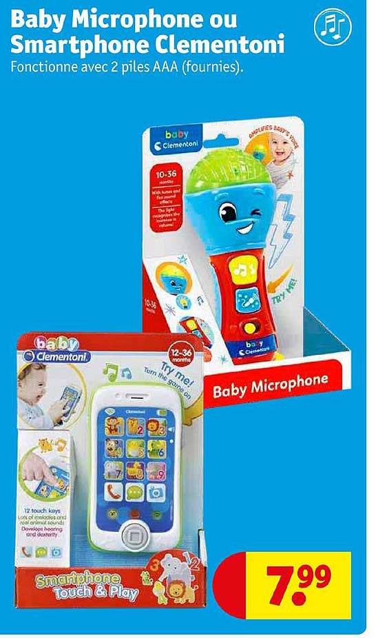 baby microphone ou smartphone clementoni