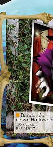 banderole clown halleween