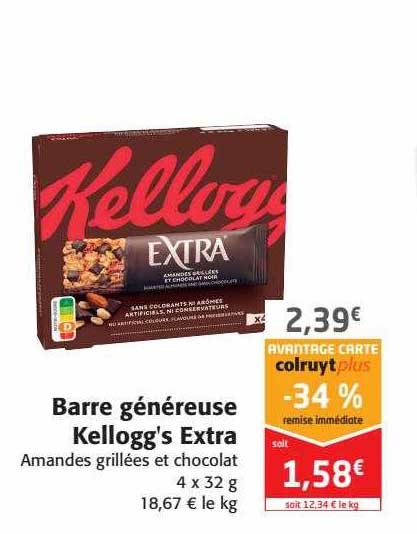 Barre Généreuse Kellogg's Extra