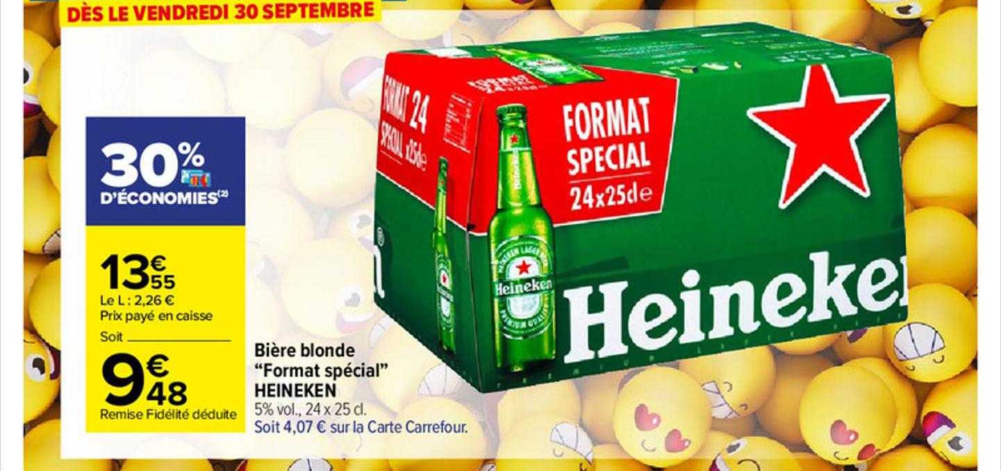 bière blonde "format spécial" heineken