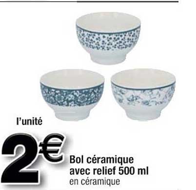 bol céramique avec relief 500ml