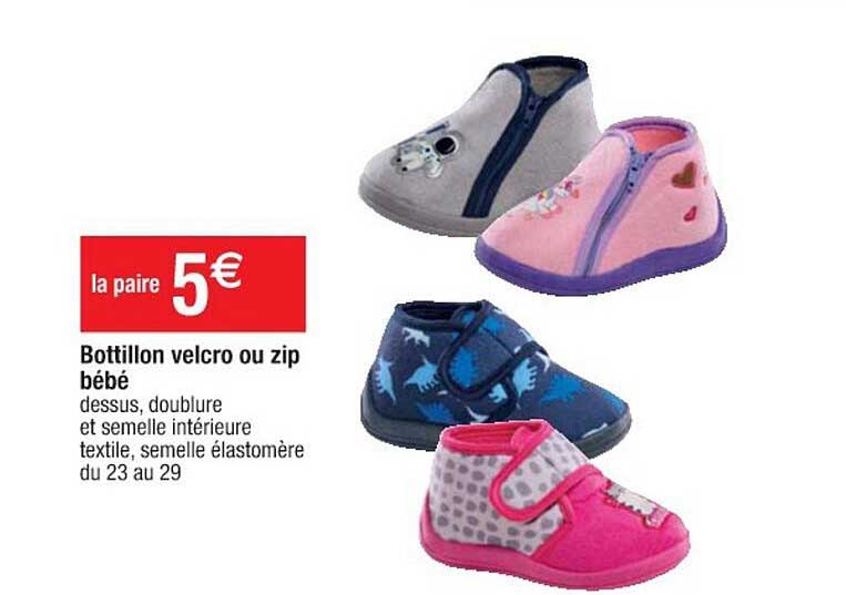 bottillon velcro ou zip bébé