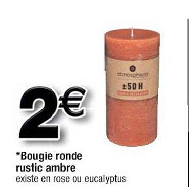 Bougie Ronde Rustic Ambre