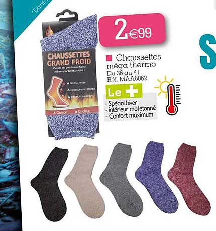 chaussettes méga thermo