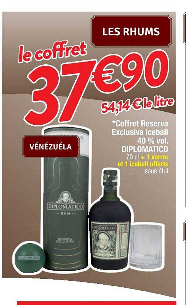 coffret reserva exclusiva iceball 40% vol. diplomatico