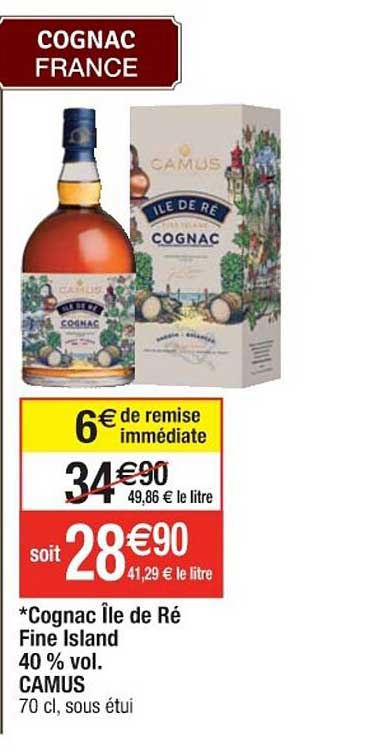 cognac île de ré fine island 40% vol. camus