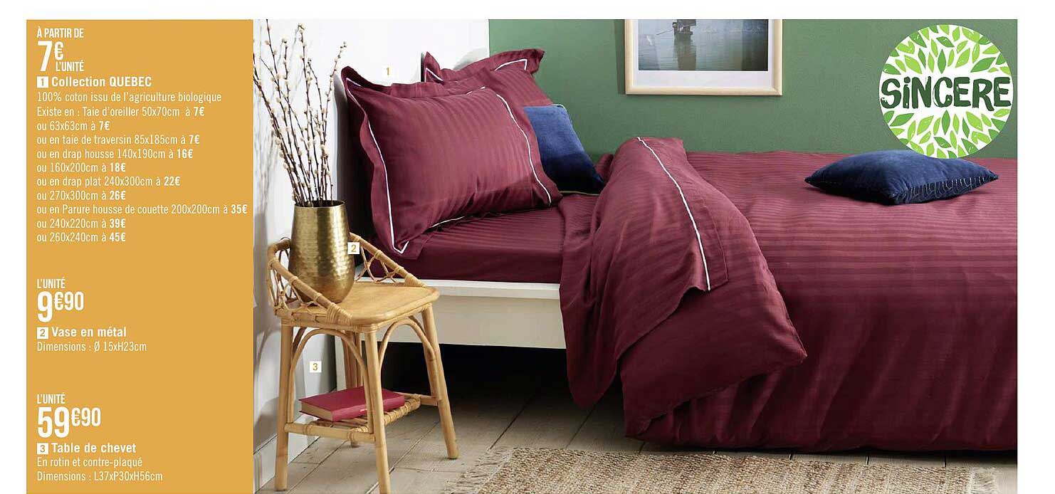 collection québec, vase en métal, table en chevet sincère