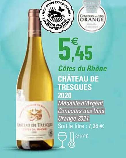 côtes du rhône château de tresques 2020