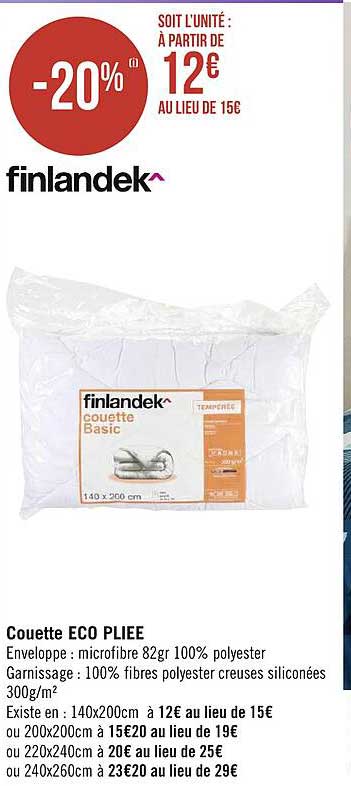 Couette Eco Pliée Finlandek