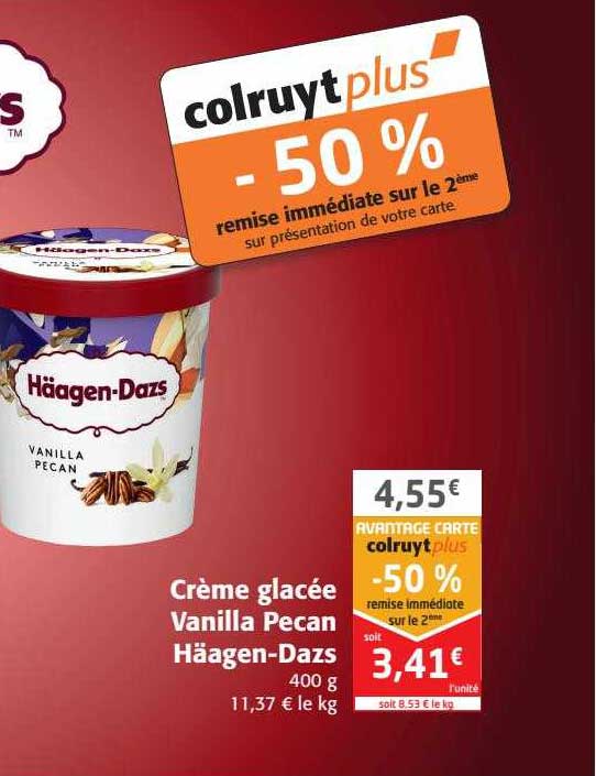 crème glacée vanilla pecan häagen-dazs