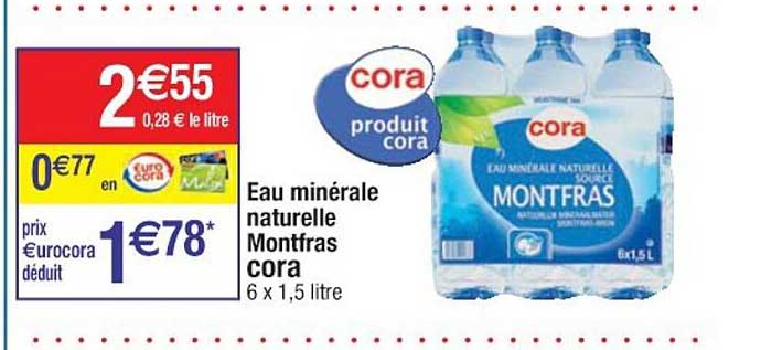 Eau Minérale Naturelle Montfras Cora