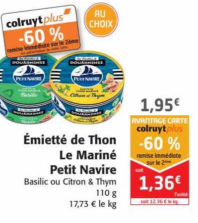 émietté De Thon Le Mariné Petit Navire