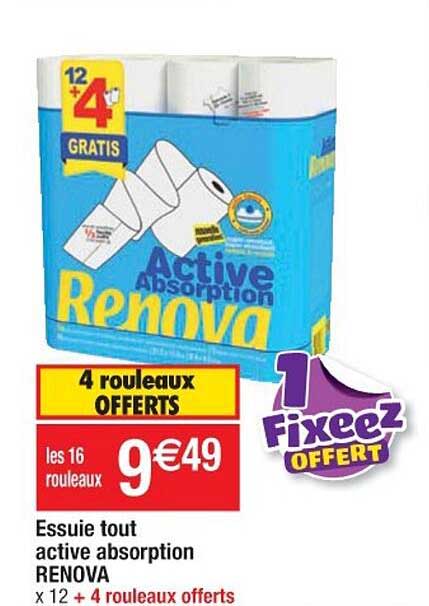essuie tout active absorption renova