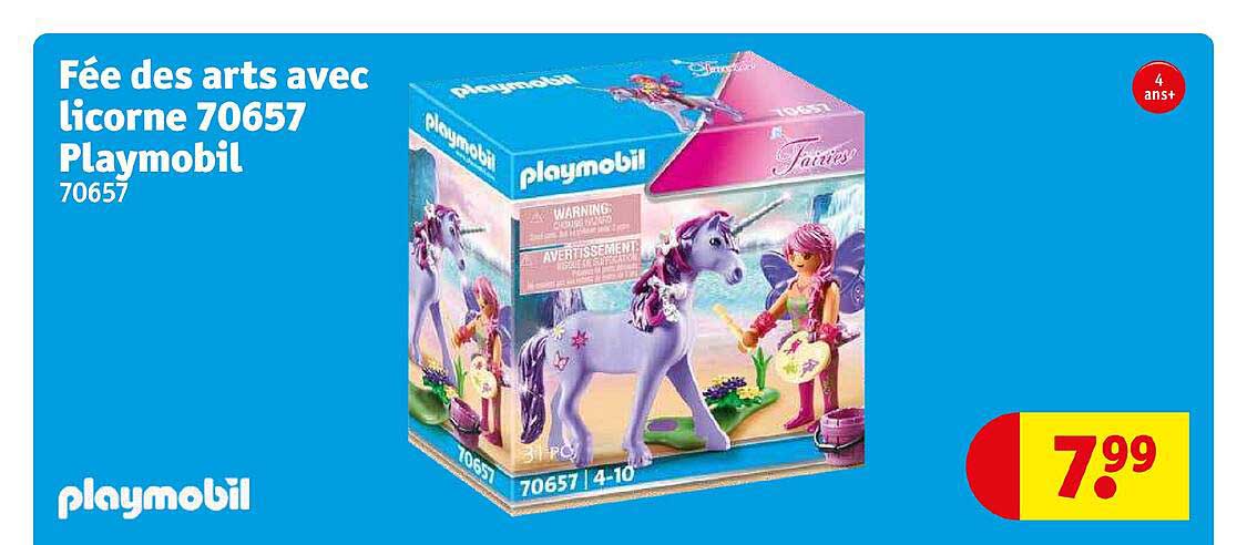 fée des arts avec licorne 70657 playmobil