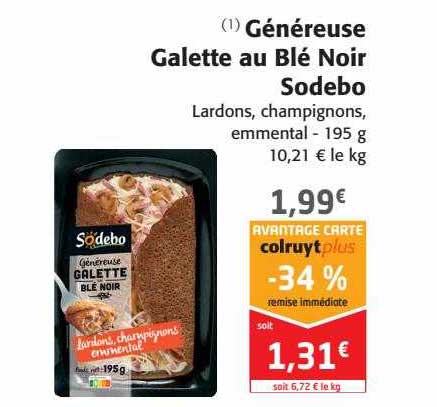 Généreuse Galette Au Blé Noir Sodebo