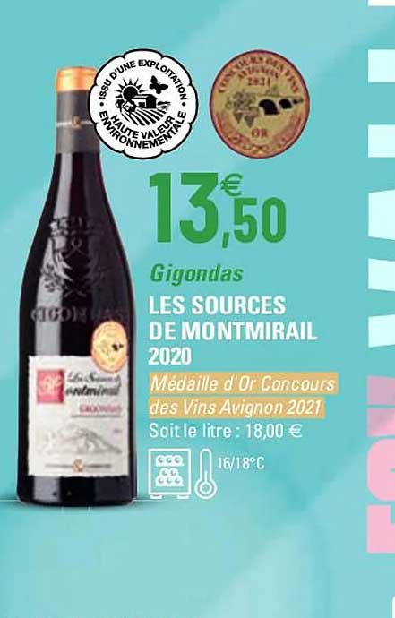 gigondas les sources de montmirail 2020