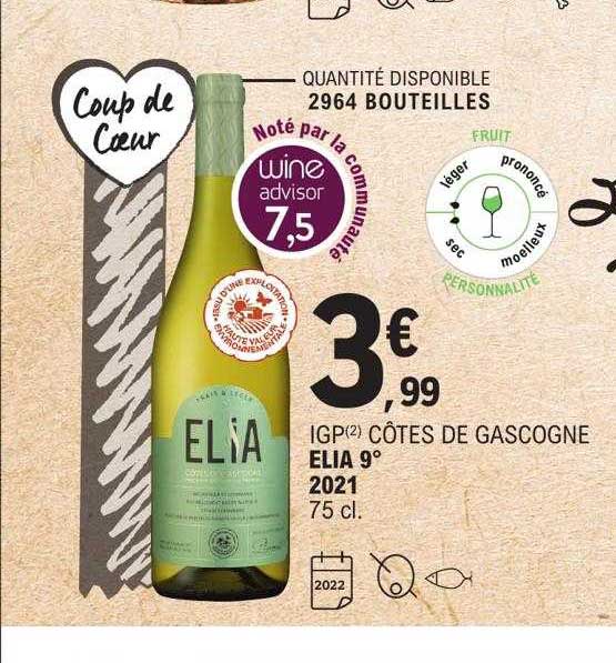 igp côtes de gascogne elia 9° 2021