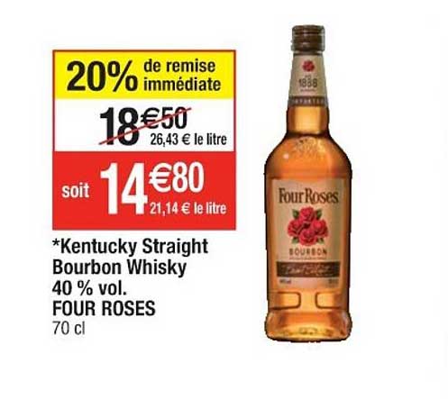 kentucky straight bourbon whisky 40% vol. four roses