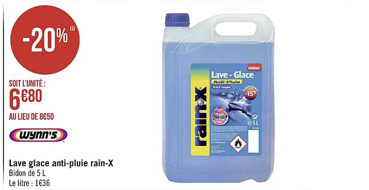 lave glace anti-pluie rain-x wynn's