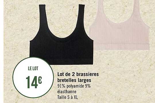 lot de 2 brassières bretelles larges