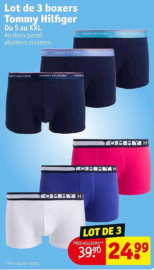 lot de 3 boxers tommy hilfiger