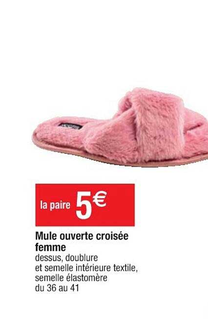 mule ouverte croisée femme