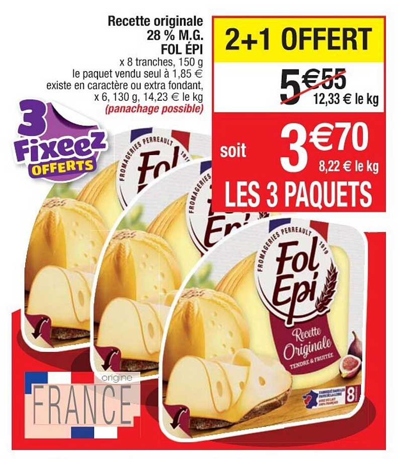 recette originale 28% m.g. fol épi