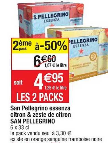 san pellegrino essenza citron & zeste de citron san pellegrino