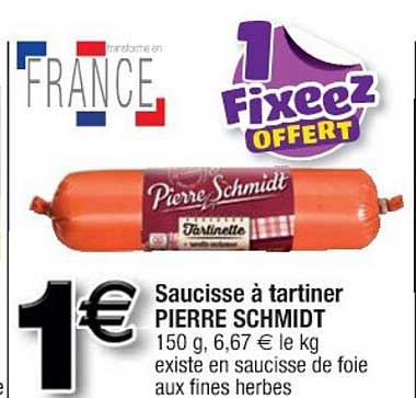 saucisse à tartiner pierre schmidt