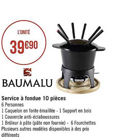 Service à Fondue 10 Pièces Baumalu