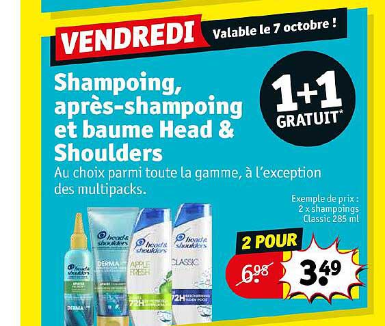 shampoing, après-shampoing et baume head & shoulders