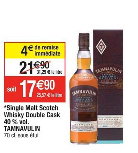single malt scotch whisky double cask 40% vol. tamnavulin