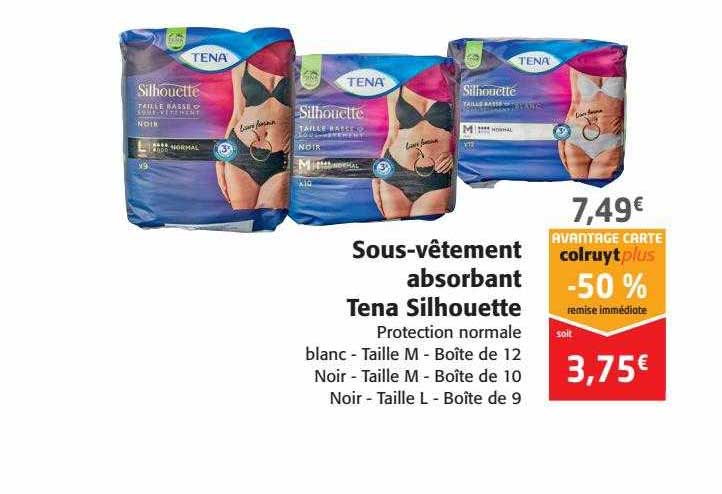 sous-vêtements absorbant tena silhouette