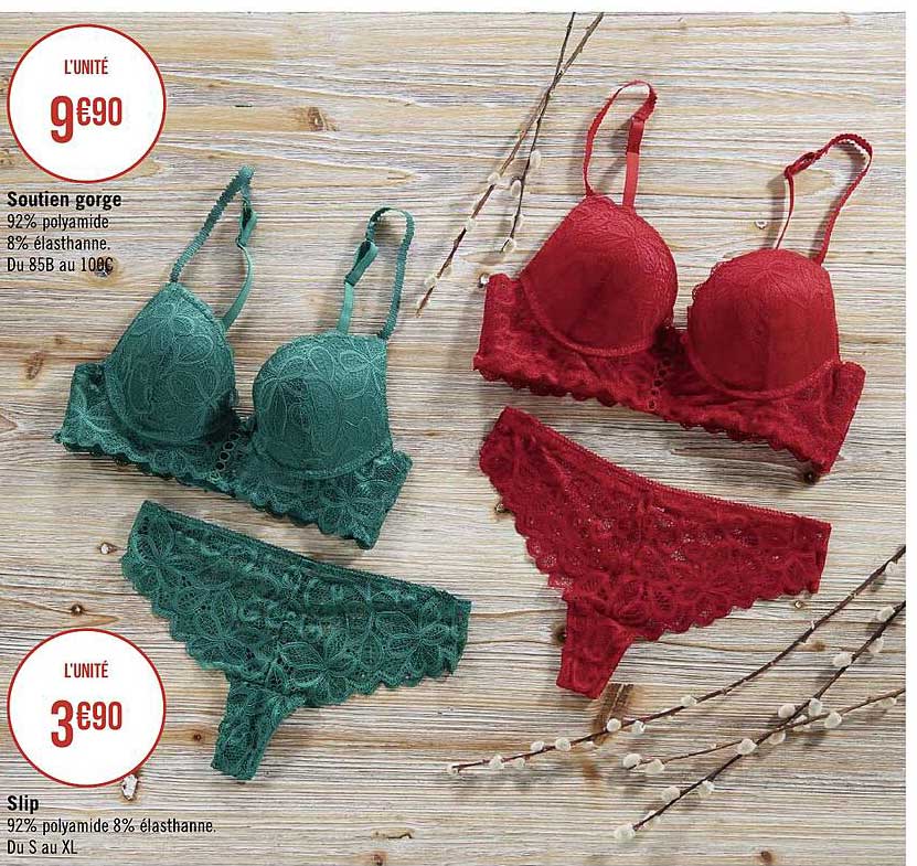 soutien gorge, slip