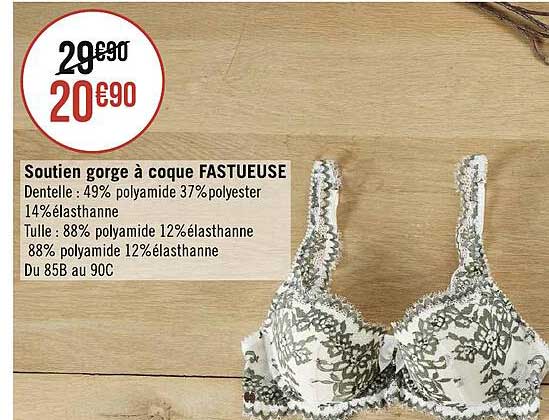 soutien gorge à coque fastueuse