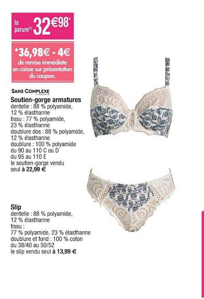 Soutien-gorge Armatures, Slip