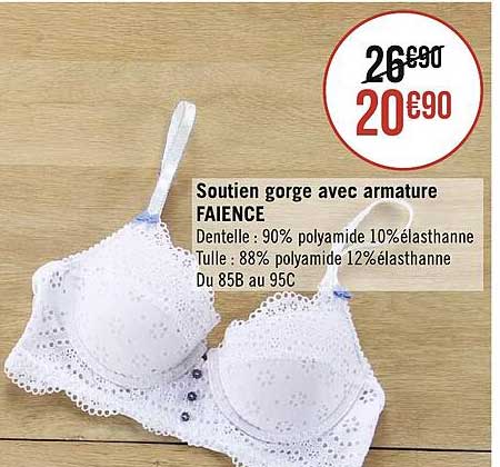 soutien gorge avec armature faïence