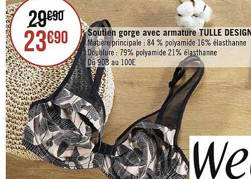 soutien gorge avec armature tulle design