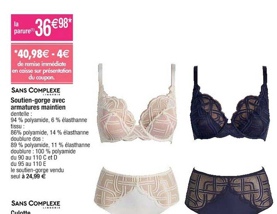 soutien-gorge avec armatures maintien