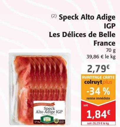 speck alto adige igp les délices de belle france