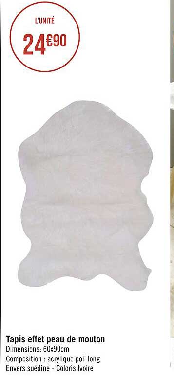 tapis effet peau de mouton