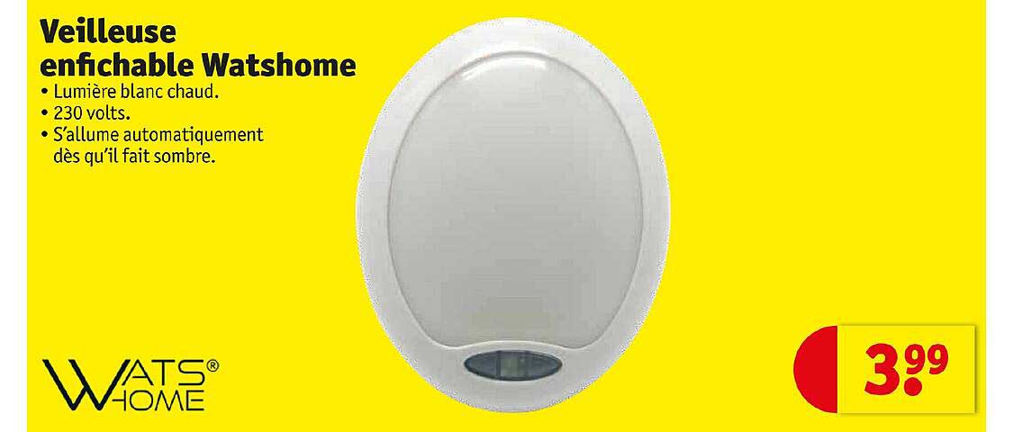 veilleuse enfichable wats home