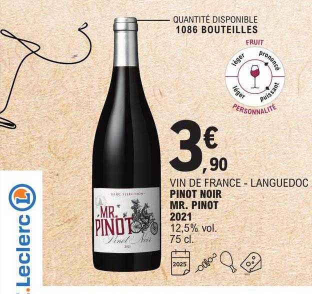 vin de france - languedoc pinot noir mr. pinot 2021