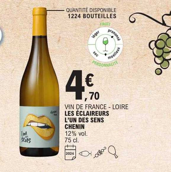 vin de france - loire les éclaireurs l'un des sens chenin