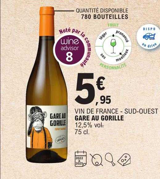 vin de france - sud-ouest gare au gorille