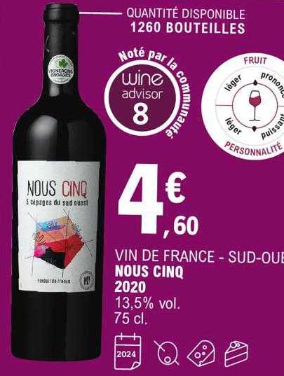 vin de france - sud-ouest nous conq 2020