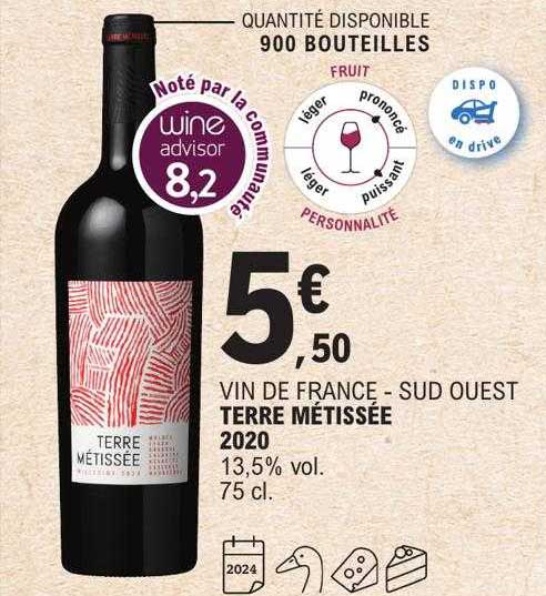 Vin De France - Sud Ouest Terre Métissée 2020