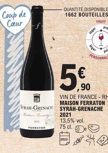 vin de france maison ferraton syrah-grenache 2021